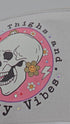 Skeleton  Spooky vibes Pouch Makeup Bag, Canvas Bag ,pencil case, holding various things and more.